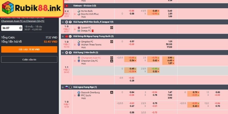 Sảnh Bti Rubik88 Đam Mê Cá Cược Thể Thao Của Giới Bet Thủ 2 Hỗ trợ thao tác nhanh chóng khi tham gia sảnh BTI Rubik88